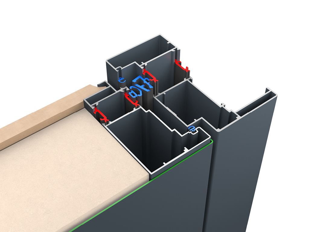 Четыре контура уплотнения: два D-образных уплотнителя из EPDM-материала с повышенной эластичностью и два контура из термоэластопласта (ТЭП — износостойкий уплотнитель специальной формы не деформируется при колебаниях температур, служит более 10 лет).